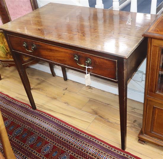 A George III mahogany side table W.94cm